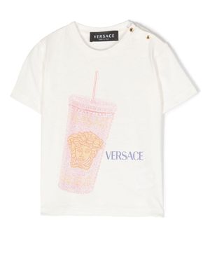 Versace Kids graphic-embellished T-shirt - White