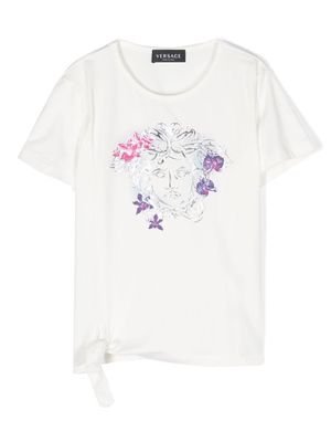 Versace Kids graphic-print short sleeved T-shirt - White