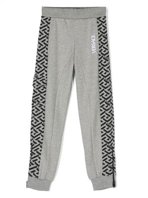 Versace Kids Greca-pattern track-pants - Grey