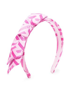 Versace Kids Greca-print hair band - Pink