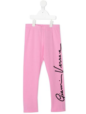 Versace Kids GV Signature leggings - Pink