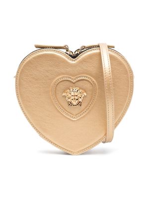 Versace Kids heart-cut medusa-head bag - Gold