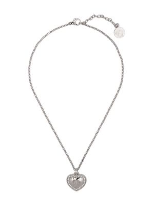 Versace Kids Heart Medusa crystal-embellished necklace - Silver