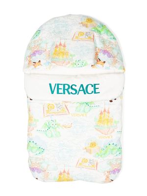 Versace Kids illustration-print cotton nest - Green