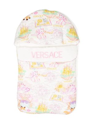 Versace Kids illustration-print padded sleep bag - Pink