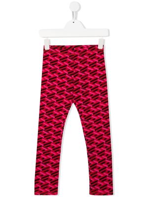 Versace Kids La Greca stretch leggings - Red