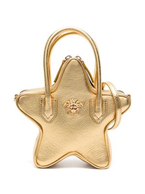 Versace Kids La Medusa Star leather bag - Gold