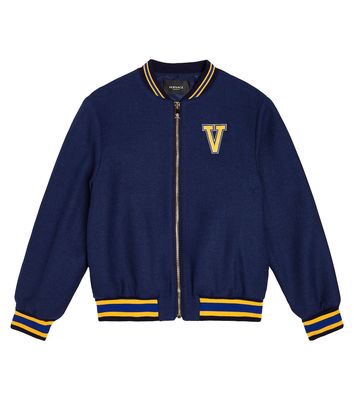 Versace Kids La Medusa wool-blend bomber jacket