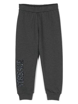 Versace Kids logo-applique track pants - Grey