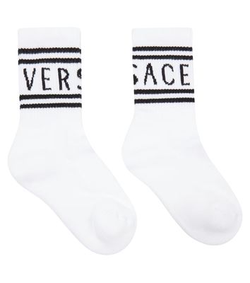 Versace Kids Logo cotton-blend socks