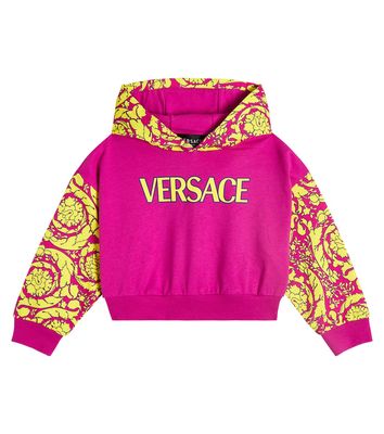 Versace Kids Logo cotton hoodie