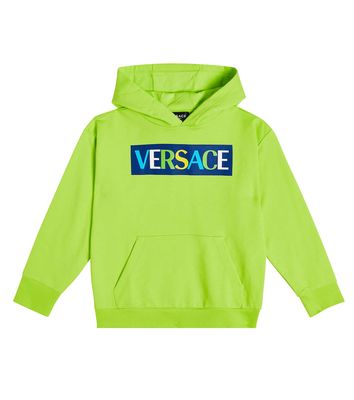 Versace Kids Logo cotton jersey hoodie