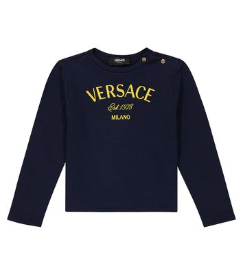 Versace Kids Logo cotton jersey sweatshirt