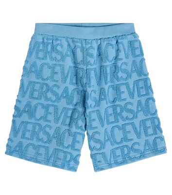 Versace Kids Logo cotton shorts