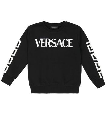 Versace Kids Logo cotton sweatshirt
