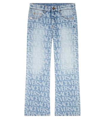 Versace Kids Logo flared jeans