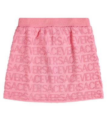Versace Kids Logo jacquard cotton skirt