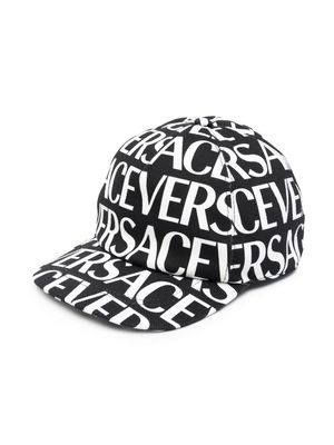 Versace Kids logo-print baseball cap - Black