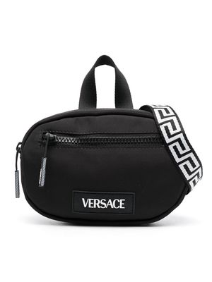Versace Kids logo-print belt bag - Black