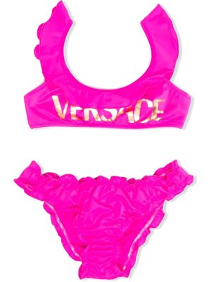 Versace Kids logo-print bikini set - Pink
