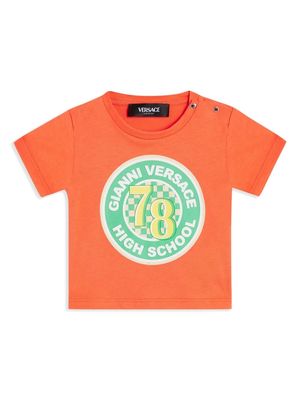 Versace Kids logo-print cotton T-shirt - Orange