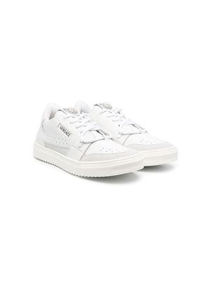 Versace Kids logo-print lace-up sneakers - White