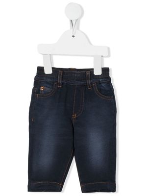 Versace Kids logo-print straight-leg jeans - Blue