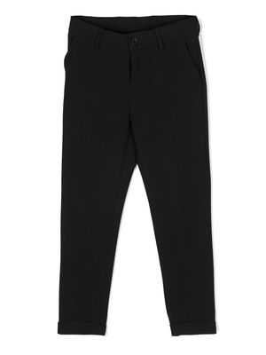 Versace Kids logo-print straight-leg trousers - Black