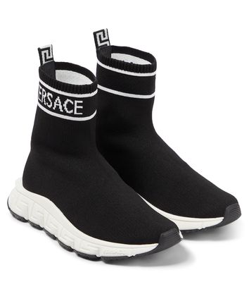 Versace Kids Logo sock sneakers
