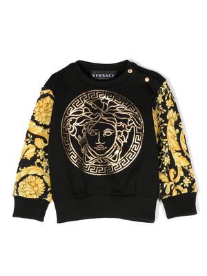 Versace Kids Medusa Baby barocco-print sweatshirt - Black