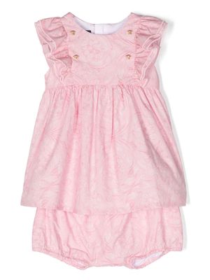 Versace Kids Medusa Barocco-print dress set - Pink