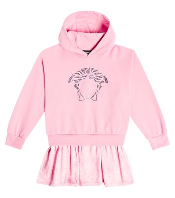 Versace Kids Medusa cotton jersey hoodie dress