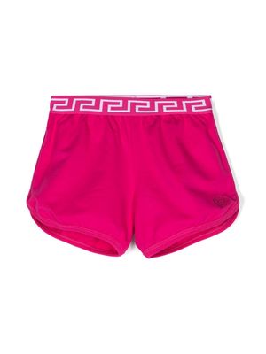 Versace Kids Medusa-embroidered shorts - Pink