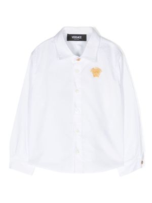 Versace Kids Medusa Head cotton shirt - White