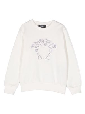 Versace Kids Medusa Head cotton sweatshirt - White