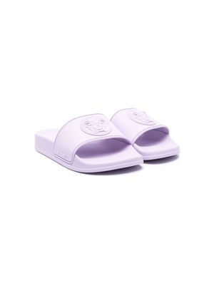 Versace Kids Medusa Head-detail open-toe sandals - Purple
