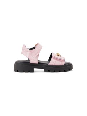 Versace Kids Medusa Head leather sandals - Pink