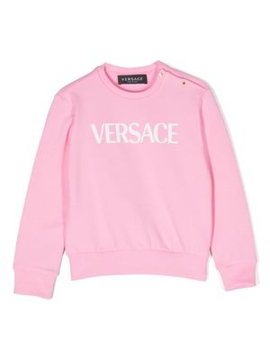 Versace Kids Medusa Head-motif jersey sweatshirt - Pink