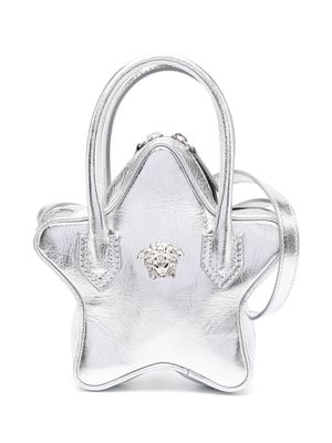 Versace Kids Medusa Head-motif leather crossbody bag - Silver
