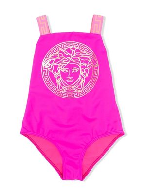 Versace Kids Medusa Head motif swimsuit - Pink