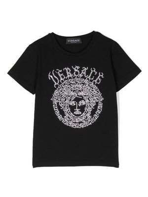 Versace Kids Medusa head-motif T-shirt - Black