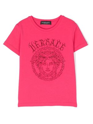 Versace Kids Medusa head-motif T-shirt - Pink