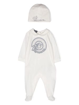 Versace Kids Medusa Head-print stretch-cotton pajamas - White