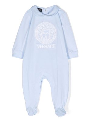Versace Kids Medusa Head stretch-cotton pajamas - Blue