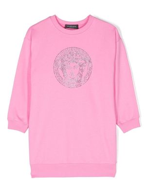 Versace Kids Medusa-logo sweatshirt dress - Pink