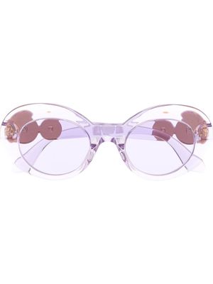 Versace Kids Medusa-logo transparent sunglasses - Purple