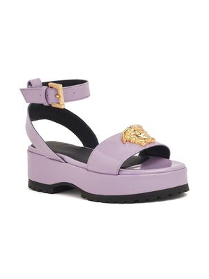 Versace Kids Medusa-motif platform sandals - Purple