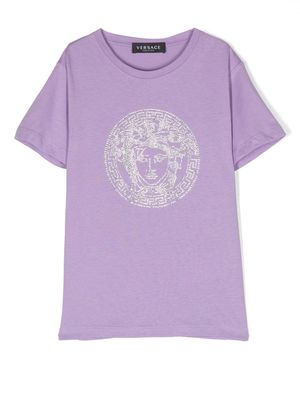 Versace Kids Medusa motif T-shirt - Purple