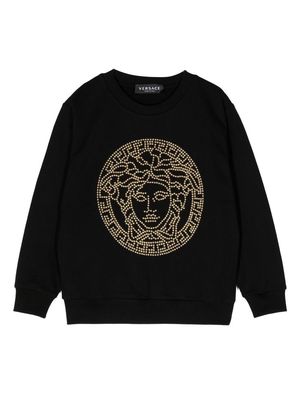 Versace Kids Medusa-studded sweatshirt - Black