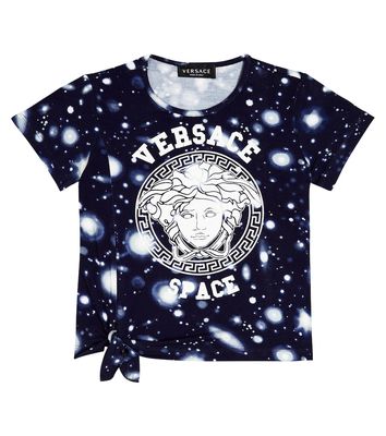 Versace Kids Medusa tie-detail T-shirt